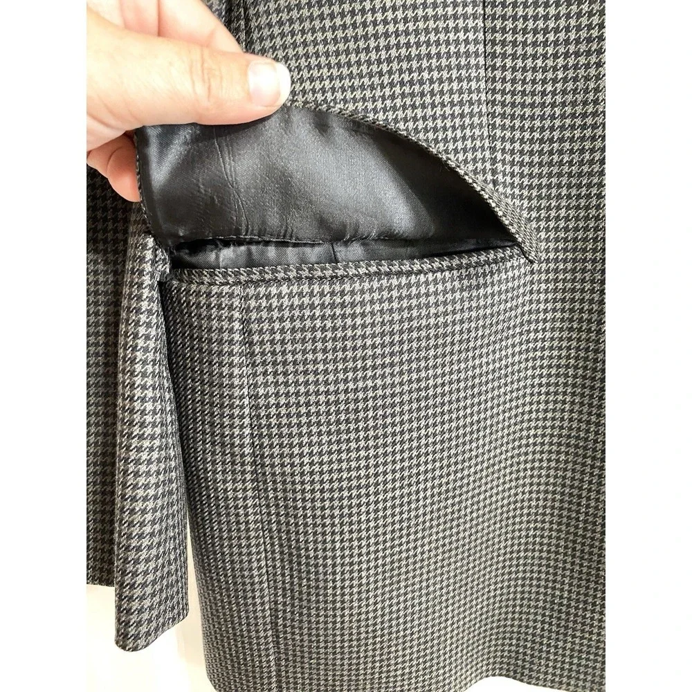 Lauren‎ Ralph Lauren Mens 40R Grey Houndstooth Wool Blazer Sport Coat 2-Button